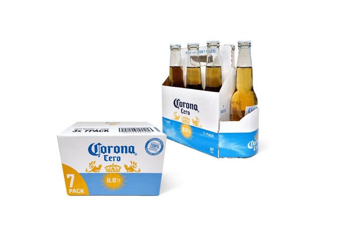 Corona Cero innovative 7 pack bottle packaging 