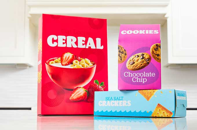 Folding cartons for food products