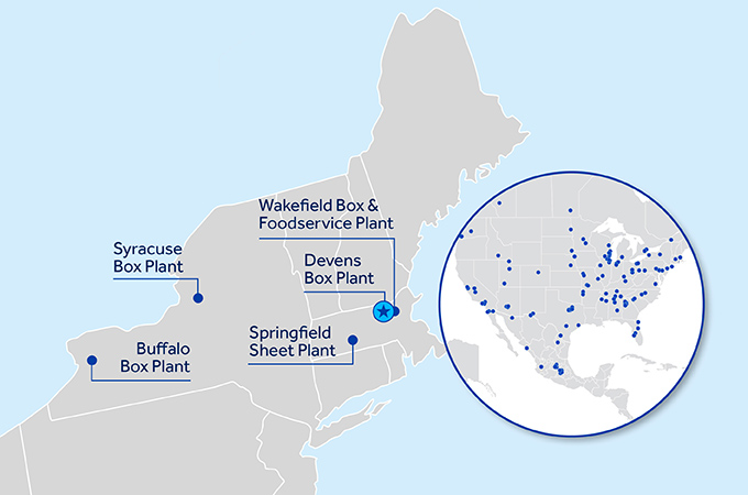 devens ma corrugated box plant