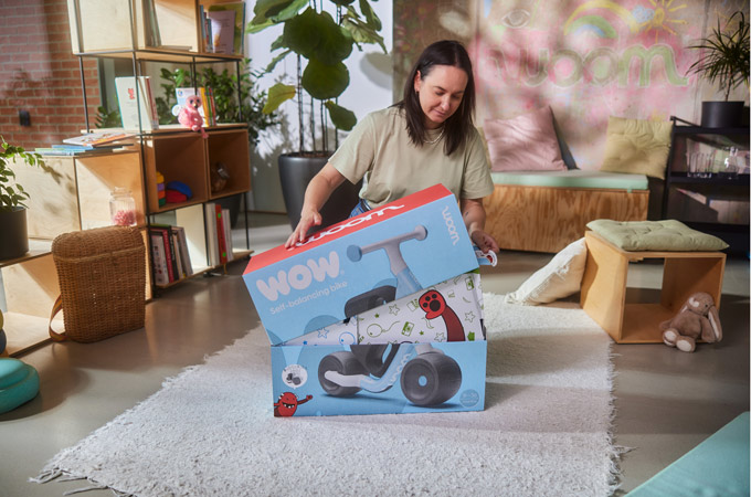 Turning unboxing into play for childrens bike brand woom